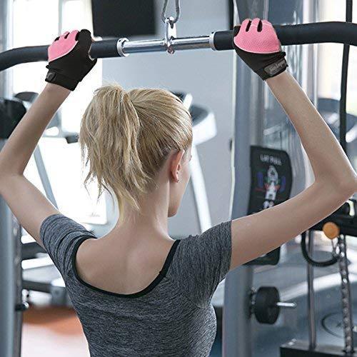 Tourdarson Weight Lifting Gym Gloves Microfiber & Anti-Slip Silica Gel Grip Padded Workout Gloves for Weightlifting, Cross Training, Gym, Fitness, Bodybuilding Men & Women