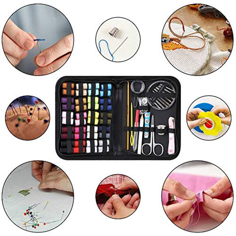 Coquimbo Sewing Kit for Traveler, Adults, Beginner, Emergency, DIY Sewing Supplies Organizer Filled with Scissors, Thimble, Thread, Sewing Needles, Tape Measure etc