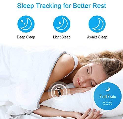 LETSCOM Fitness Tracker with Heart Rate Monitor, Slim Sports Activity Tracker Watch, Waterproof Pedometer Watch with Sleep Monitor, Step Tracker for Kids, Women, and Men