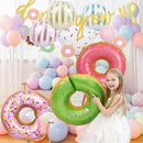 Donut Birthday Party Decorations Kit Donut Grow Up Banner Mylar Foil and Latex Balloons Cupcake and Cake DIY Toppers for Donut Birthday Party Decorations