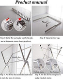 iEllevie Foldable Double Rods Stainless Steel Expandable Clothes Drying Rack Rust-Proof Guarantee, 55-95 Inch