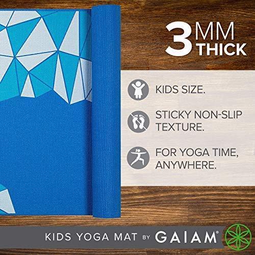 Gaiam Kids Yoga Mat Exercise Mat, Yoga for Kids with Fun Prints - Playtime for Babies, Active & Calm Toddlers and Young Children (60" L x 24" W x 3mm Thick)