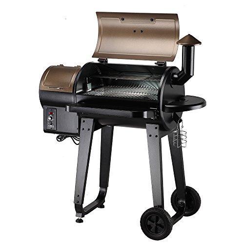 Z Grills ZPG-450A 2019 Upgrade Model Wood Pellet Grill & Smoker, 6 in 1 BBQ Grill Auto Temperature Control, 450 sq inch Deal, Bronze & Black Cover Included