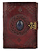 Leather Journal with Semi-precious Stone & Buckle Closure Leather Diary Gift for Him Her