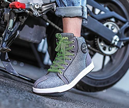 Motorcycle Shoes Men Streetbike Casual Accessories Breathable Protective Gear Powersport Anti-slip Footwear 9.5 One Year Warranty