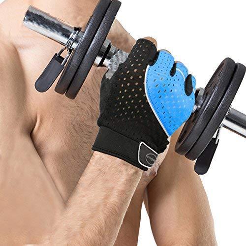 Tourdarson Weight Lifting Gym Gloves Microfiber & Anti-Slip Silica Gel Grip Padded Workout Gloves for Weightlifting, Cross Training, Gym, Fitness, Bodybuilding Men & Women