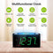 Alarm Clock, Large 7" Digital LED Display, 7 Colored Night Light, Slider Dimmer, 2 USB Charging Ports, Big Snooze, 12H/24H, Loud Bedroom Alarm Clock for Heavy Sleeper, Home Office Desk Kitchen Travel