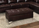 Homelegance Barrington 109" x 108" PU Leather Chaise Sofa, Gray