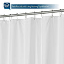 Barossa Design Waterproof Fabric Shower Curtain or Liner Hotel Quality, Machine Washable, White Shower Curtain Liner for Bath Tub, 72x72 Inches