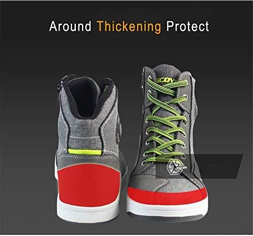 Motorcycle Shoes Men Streetbike Casual Accessories Breathable Protective Gear Powersport Anti-slip Footwear 9.5 One Year Warranty