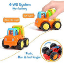 LUDILO Car Toy Trucks for 1-3 Year Old Toddler Toy Cars for 2 Year Old Boys Stinky and Dirty Toys Trucks for Boys Age 2 Small Construction Vehicles Toddler Cars Little People