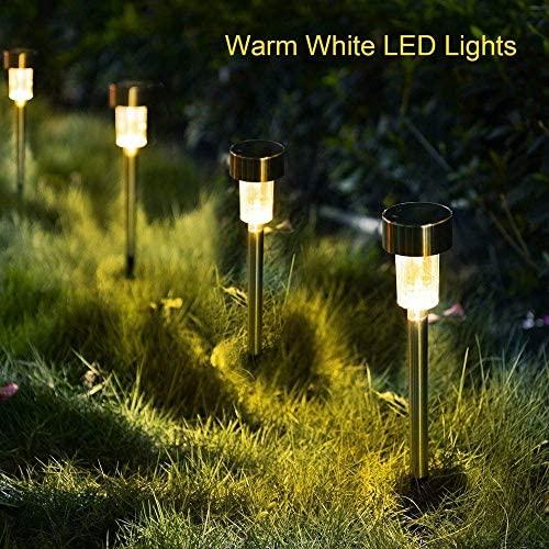 EPIC GADGET Solar Lights Outdoor Christmas Yard Decoration Garden Led Light Landscape/Pathway Lights Stainless Steel-12 Pack…