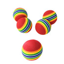 Weihuimei 1Pcs Rainbow 4.2cm Cat Toy Ball Interactive Cat Toys Play Chewing Rattle Scratch EVA Ball Training Pet Supplies