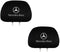 Fubai Auto Parts 2Pack for Mercedes Benz Embroidered Black Gray Fabric Headrest Cover Set (Mercedes-Benz)