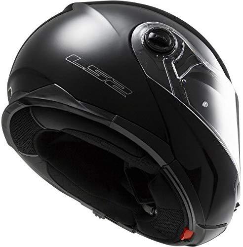 LS2 Helmets Strobe Solid Modular Motorcycle Helmet with Sunshield (Gunmetal, XX-Large)