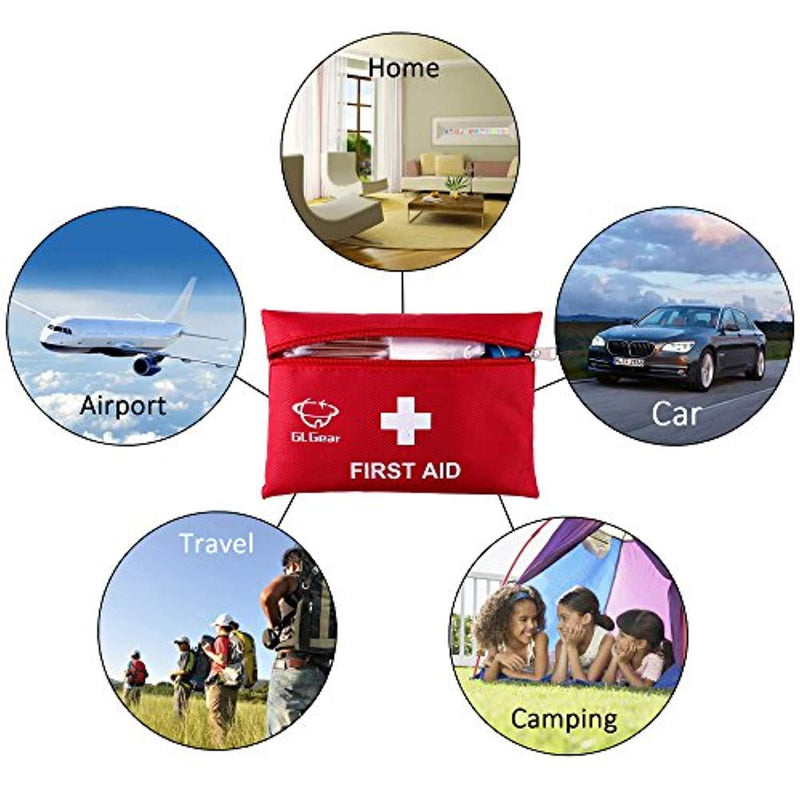 GL Gear Portable First Aid Kit Medical Survival Bag,Mini Emergency Bag for Car,Home,Picnic,Camping ,Travelling and Other Outdoor Activies(41pcs/Set),Complete home medical bag,Free Bonus Offered