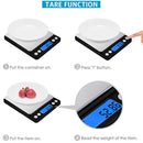 AMIR Digital Kitchen Scale, 500g/0.01g Mini Pocket Jewelry Scale, Cooking Food Scale with Backlit LCD Display, 2 Trays, 6 Units, Auto Off, Tare, PCS Function, Stainless Steel, Battery Included, Black