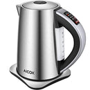 Electric Kettle Variable Temperature Stainless Steel Tea Kettle, Cordless Electric Water Kettle with 1500W SpeedBoil, Auto Shut Off and Boil-Dry Protection, 1.7-Liter Boiler by Aicok