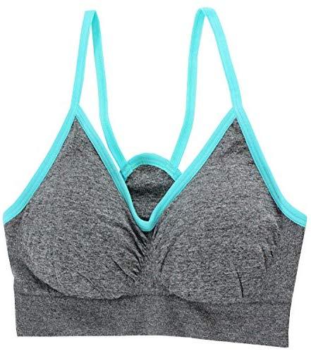 AKAMC 3 Pack Women's Medium Support Cross Back Wirefree Removable Cups Yoga Sport Bra