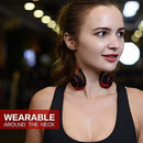 Small Bluetooth Headphones Behind The Head, Sports Wireless Headset with Built in Microphone and Crystal-Clear Sound, Fold-able and Carried in The Purse, and 12-Hour Battery Life, Blue