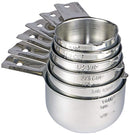 6 Piece Stainless Steel Measuring Cup Set by Cougar Chef - Stackable Measuring Set for Accurate Measuring of Dry and Liquid Ingredients for Cooking and Baking