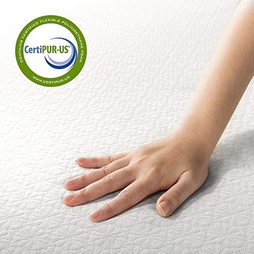 Zinus Memory Foam 12 Inch Green Tea Mattress, Twin, White