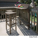 Great Deal Furniture Cassie Outdoor 3 Piece Grey Finish Acacia Wood Balcony Bar Set