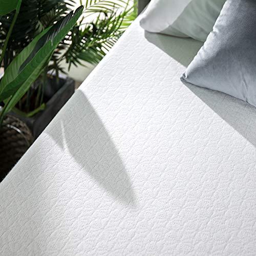 Zinus Memory Foam 12 Inch Green Tea Mattress, Twin, White