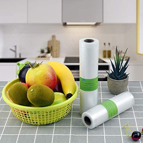 GOGING Vacuum Sealer Rolls(2), Large 11" x 196" & 8" x196" Combo Commercial Grade Plastic Food Vac Storage & Seal