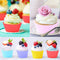 25 Pcs Reusable Silicone Cupcake Liners/ Muffin baking Cups, 5 Shapes with 5 Colors, Nonstick and Heat Resistant Cake Molds, by Gseer