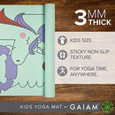 Gaiam Kids Yoga Mat Exercise Mat, Yoga for Kids with Fun Prints - Playtime for Babies, Active & Calm Toddlers and Young Children (60" L x 24" W x 3mm Thick)