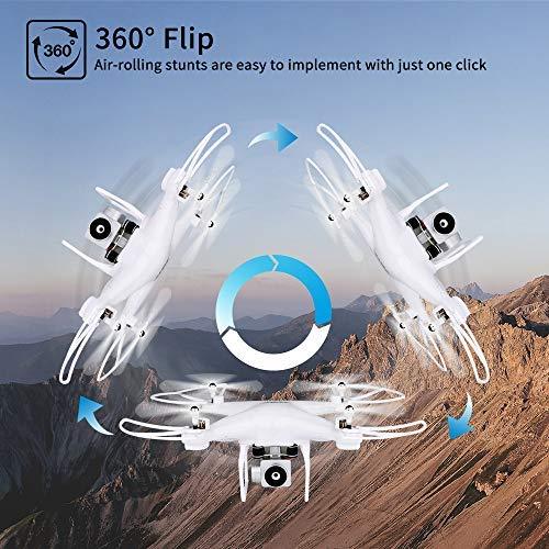 JJRC H68 RC Drone 40MINS Longer Flight Time Quadcopter with 720P Camera FPV Wifi Helicopter with 2 Batteries(20mins + 20mins), Altitude Hold, Headless Mode Remote Control Best Drone (Black)