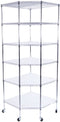 SoSo-BanTian1989 72"x28"x28" Commercial 6 Tier Adjustable Wire Metal Shelf Rack (Chrome)