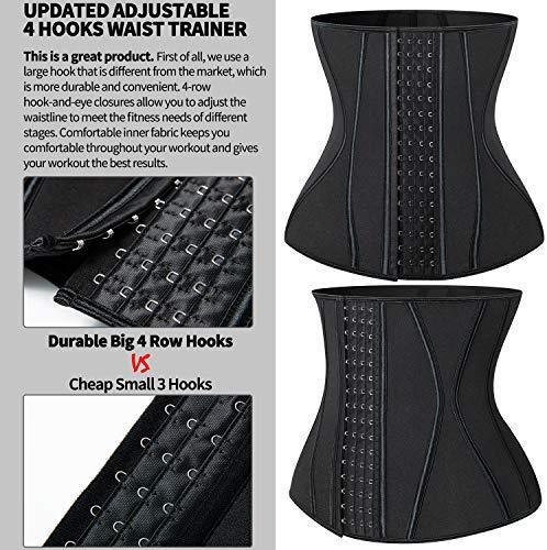 KIWI RATA Neoprene Sauna Waist Trainer Corset Sweat Belt for Women Weight Loss Compression Trimmer Workout Fitness