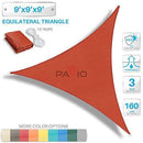 PATIO Paradise 8' x 8' x 8' Brown Sun Shade Sail Triangle Canopy, 180 GSM Permeable Canopy Pergolas Top Cover, Permeable UV Block Fabric Durable Outdoor, Customized Available