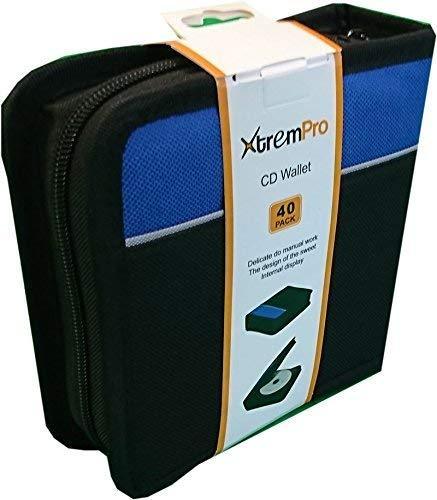 XtremPro CD DVD VCD Blue-Ray Nylon Zipper Wallet Case 24 Capacity- Black (11091)