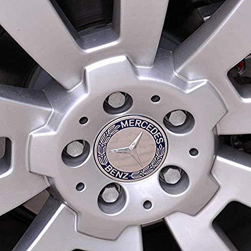 Gaocar Auto Parts 4Pack Mercedes Benz Wheel Center Hub Caps Emblem,75mm Rim Dark Blue hubcaps for Benz C ML CLS S GL SL E CLK CL GL Center Cap Badge (Dark Blue)