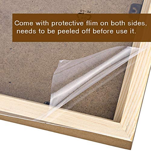 AIFUSI Solid Wood Picture Frame, 8X11.5 Photo Frame with Mat 4A Letter Size Decorative Poster Document Frame Desktop Tabletop Display/Wall Mount - 1 Pack