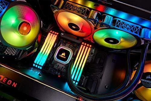 Corsair H100i RGB PLATINUM AIO Liquid CPU Cooler,240mm,Dual ML120 PRO RGB PWM Fans,Intel 115x/2066,AMD AM4/TR4