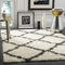 Safavieh Dallas Shag Collection SGD257A Dark Grey and Ivory Area Rug (8'6" x 12')