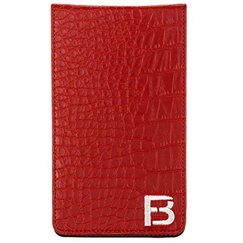 Fuzzy Bunkers Quality Leather Golf Scorecard Holder - Yardage Book Cover Plus Free Golf Pencil and Downloadable PDF Stat Tracker Sheet