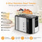 HoLife 4 Slice Long Slot Toaster Best Rated Prime, Stainless Steel Bread Toasters with Warming Rack, 6 Bread Shade Settings, Defrost/Reheat/Cancel Function, Extra Wide Slots, Removable Crumb Tray