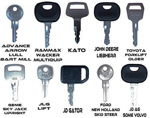 Construction Equipment Master Keys Set-Ignition Key Ring for Heavy Machines, 36 Key Set