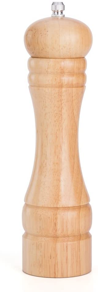 8-inch Wooden Pepper Mill, Natural by Newward