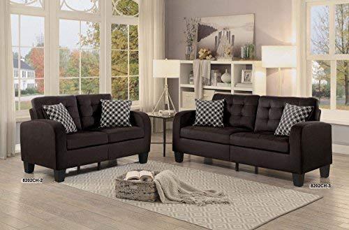 Homelegance Sinclair 84" x 107" Fabric Sectional Sofa, Gray