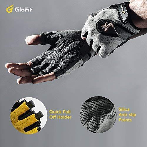 Glofit FREEDOM Workout Gloves, Knuckle Weight Lifting Shorty Fingerless Gloves with Curved Open Back, for Powerlifting, Gym, CrossFit, Women and Men