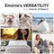 EMONIA Luxury Fleece Blanket - Queen Size Blankets Super Soft Warm Fuzzy Lightweight Bed & Couch Blanket (Grey, 90 x 90 inch)