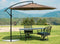 Nature's Blossom 10 Ft Cantilever Offset Patio Umbrella Outdoor Aluminum Hanging Umbrella with Crank and Air Vent, 8 Ribs, Taupe