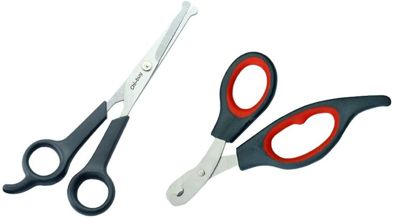 Elfirly Professional Pet Grooming Scissor with Round Tip Stainless Steel Dog Eye Cutter for Dogs and Cats, Professional Grooming Tool, Size 6.70" x 2.6" x 0.43"