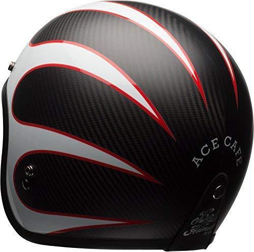 Bell Custom 500 Carbon Open-Face Motorcycle Helmet (Ace Cafe Tonup Black/White, X-Large)